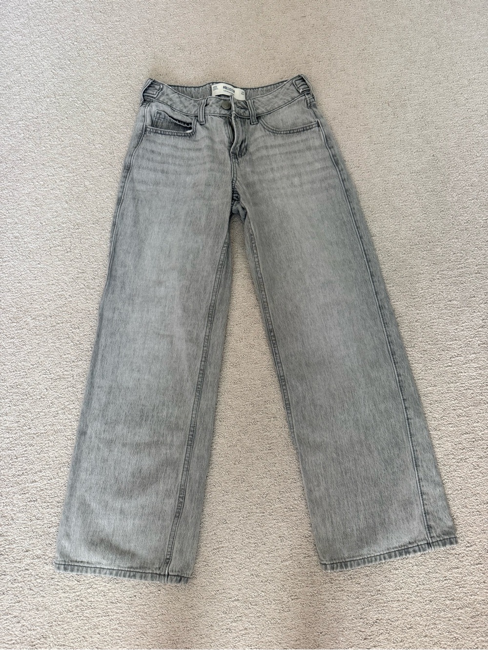 Hollister low rise Wide-Leg Women’s Jeans in Light Gray